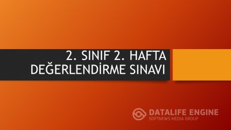 2. Sınıf 2. Hafta Değerlendirme Sınavı
