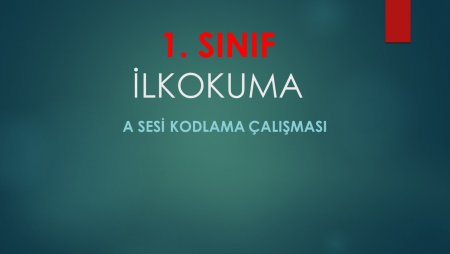 Aa Sesi Kavrama, Kodlama ve Boyama Çalışması