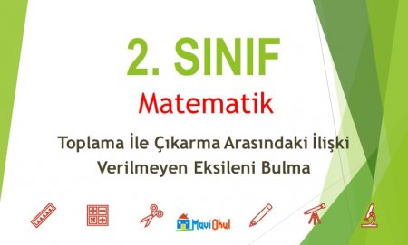 2. Sınıf Matematik Toplama İle Çıkarma Arasındaki İlişki - Verilmeyen Eksileni Bulma