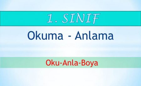 1. Sınıf Okuma Anlama ve Boyama - Doğum Günü Pastası