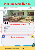 4. SINIF HAFTALIK SINIF BÜLTENİ PANO ÇALIŞMASI