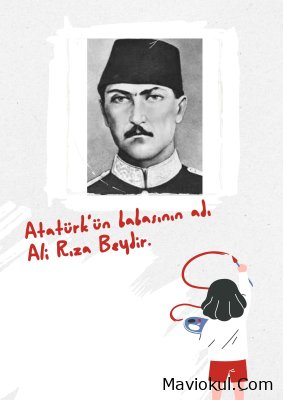 1. Sınıf Hayat Bilgisi Atatürk'ün Hayatı İle İlgili Afiş Çalışmaları