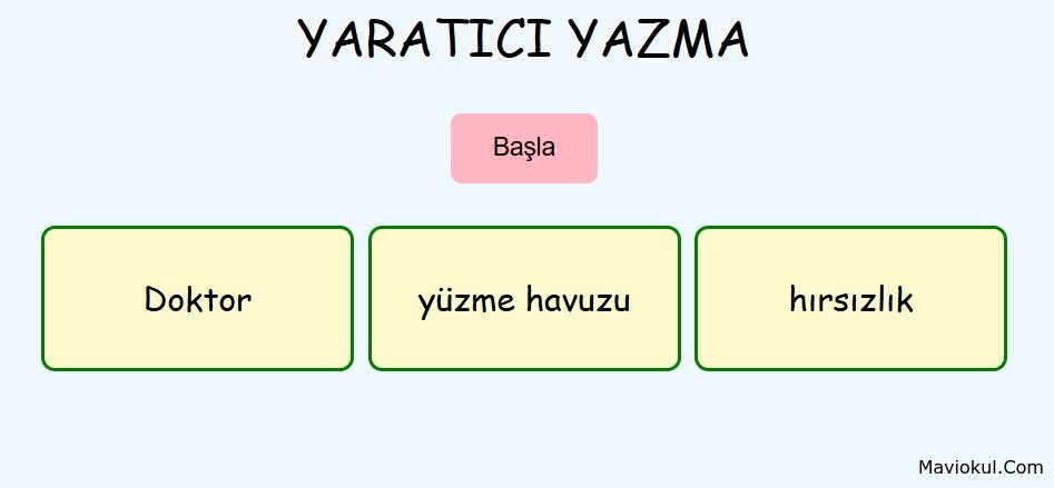 Yaratıcı Yazma Uygulaması