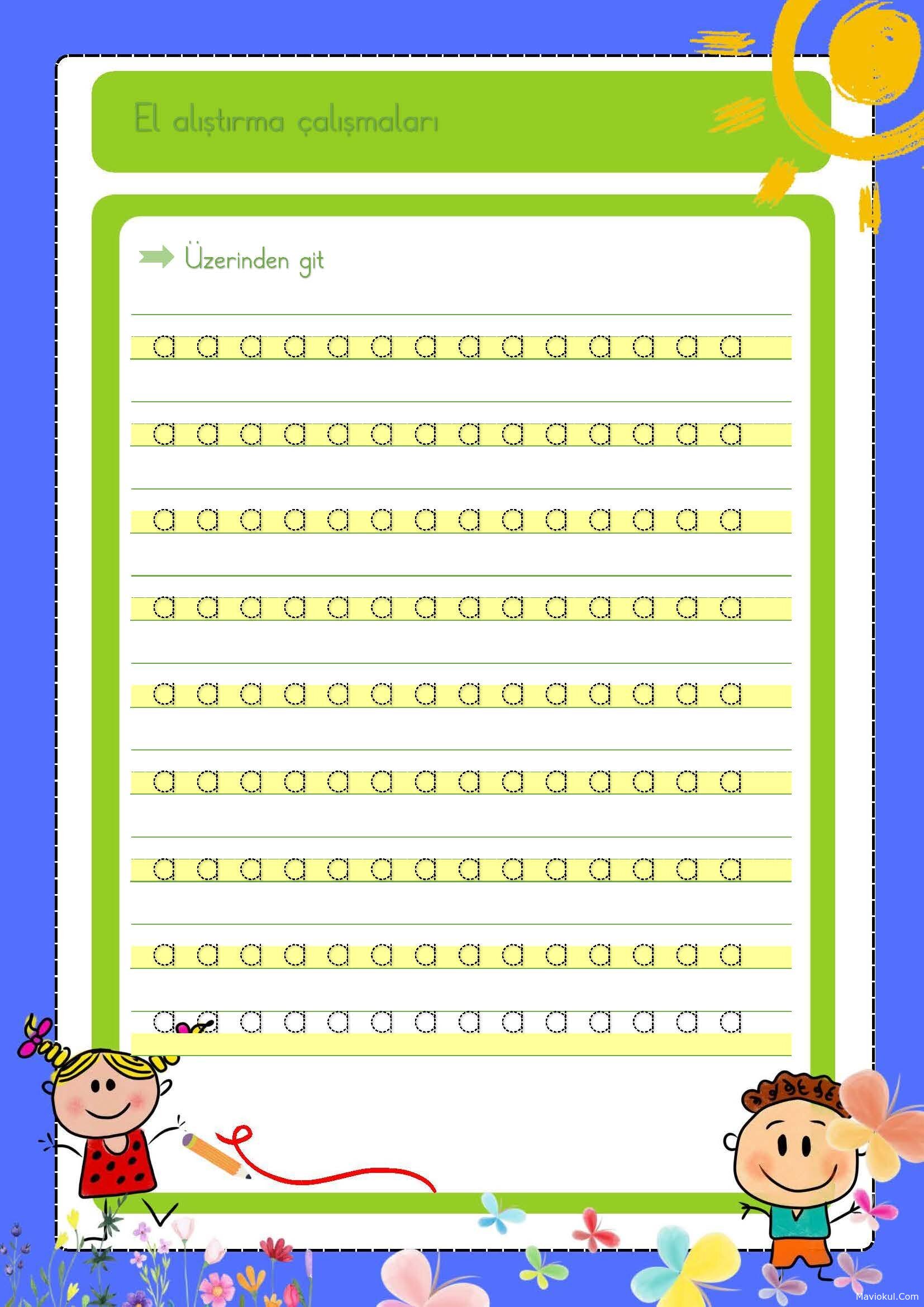 a Harfi Üzerinden Gitme Çalışması