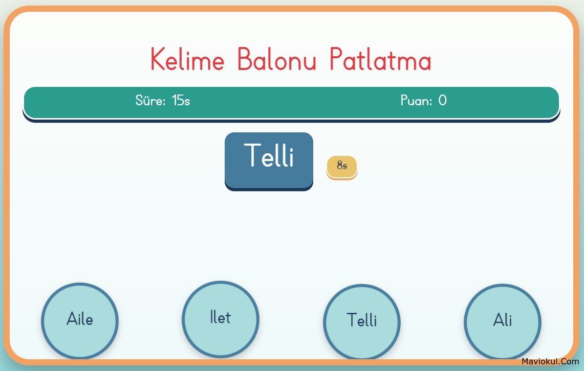 anetil Balon Patlatma Oyunu