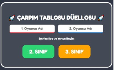 Akıllı Tahta Uyumlu 2 Kişilik İnteraktif Çarpım Tablosu Turnuvası