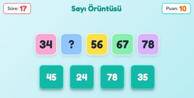 3. Sınıf Sayı Örüntüleri Oyunu (Akıllı Tahta Uyumlu)